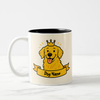 De Café Em Dois Tons Caneca Personalizada Mãe do Golden Retriever com N
