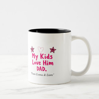 De Café Em Dois Tons Caneca Personalizada 'Meus Filhos O Amam' Presente