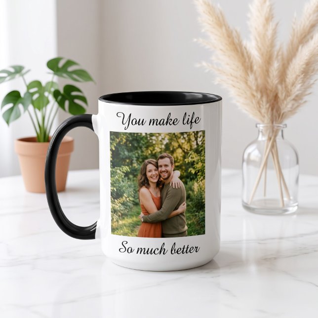 De Café Em Dois Tons Caneca Personalizada para Casais com Foto | Aniver (Criador carregado)
