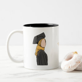 De Café Em Dois Tons Caneca Personalizada para Graduado Muçulmano