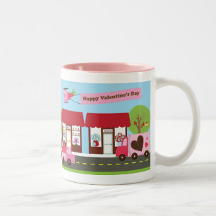 De Café Em Dois Tons Caneca personalizada rua dos namorados