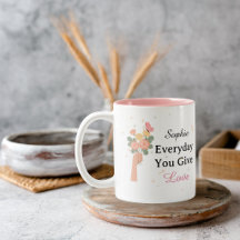 Caneca Personalizada Todos os Dias Você Dá Amor Fl