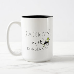De Café Em Dois Tons Caneca Personalizada Żajebisty Wujek Polonês Div