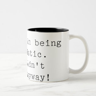 De Café Em Dois Tons Caneca pessimista