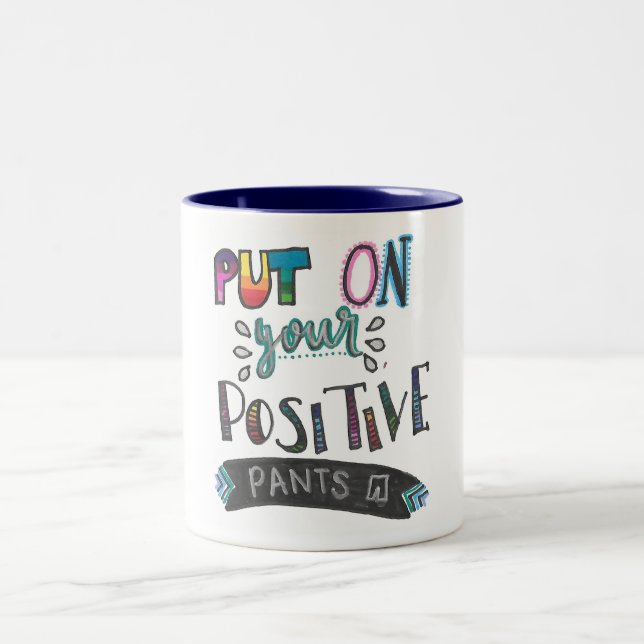 De Café Em Dois Tons Caneca positiva das calças (Centro)