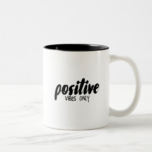 De Café Em Dois Tons Caneca positiva das impressões somente (Direita)