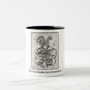 De Café Em Dois Tons Caneca pouco convencional das artes
