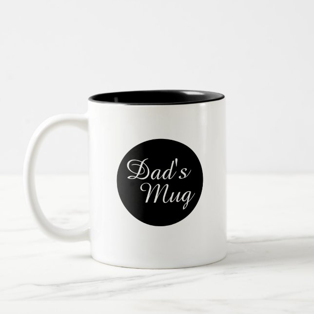 De Café Em Dois Tons Caneca Preta Clássica Personalizada do Papai (Esquerda)