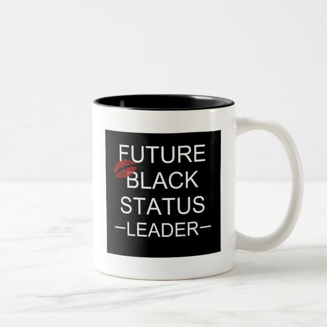 De Café Em Dois Tons Caneca preta futura do líder do estado (Direita)