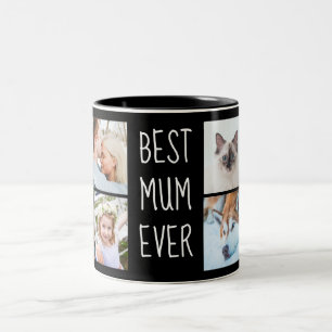 De Café Em Dois Tons Caneca preta personalizada Melhor Mãe do Mundo
