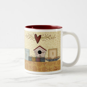 De Café Em Dois Tons Caneca primitiva da coleção