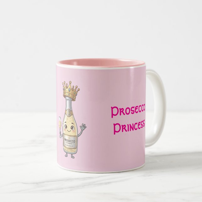 De Café Em Dois Tons Caneca Princesa Prosecco (Frente Esquerda)