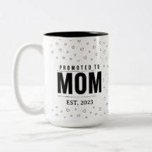 Caneca Promovida a Mamãe EST 2025 Presente para No