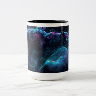 De Café Em Dois Tons Caneca psicodélica da pantera preta