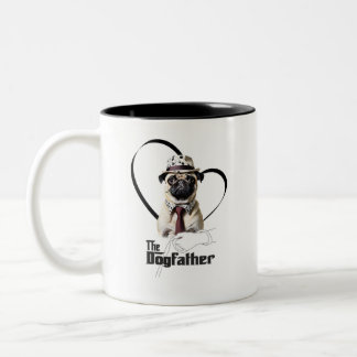 De Café Em Dois Tons Caneca Pug - The Dogfather