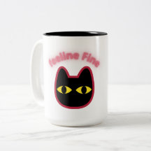 Caneca Pun Gato Preto "sentindo-me Bem"