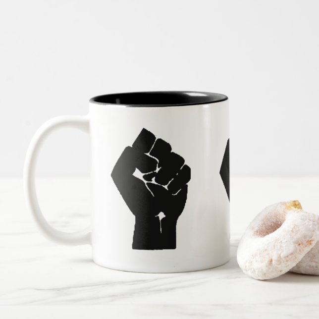 De Café Em Dois Tons Caneca Punho (Com Donut)