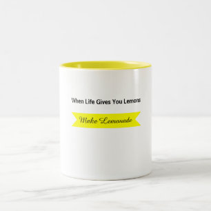 De Café Em Dois Tons Caneca - Quando a Vida Lhe Dá Limões Faça Limonada