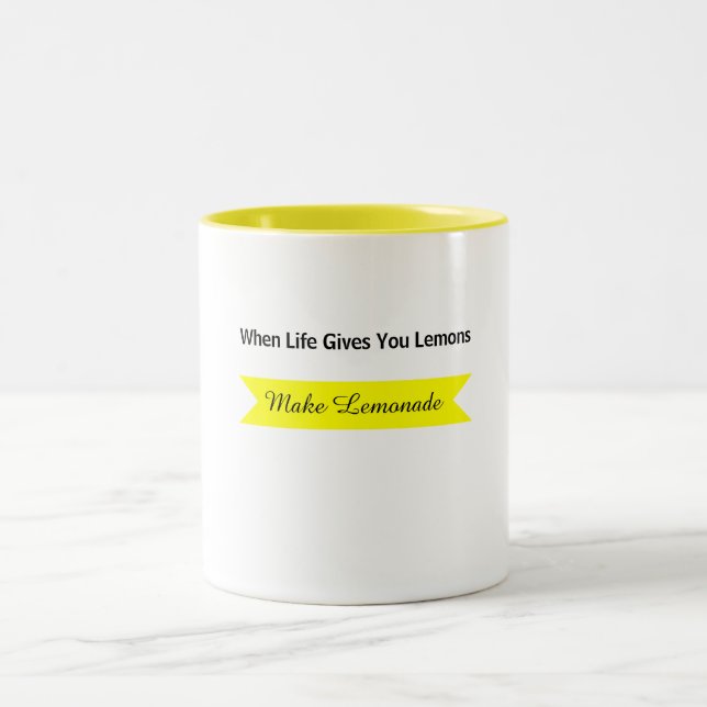 De Café Em Dois Tons Caneca - Quando a Vida Lhe Dá Limões Faça Limonada (Centro)
