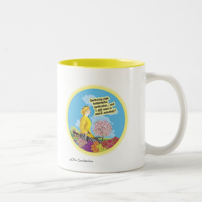 De Café Em Dois Tons Caneca - "queira smack alguém " (Direita)