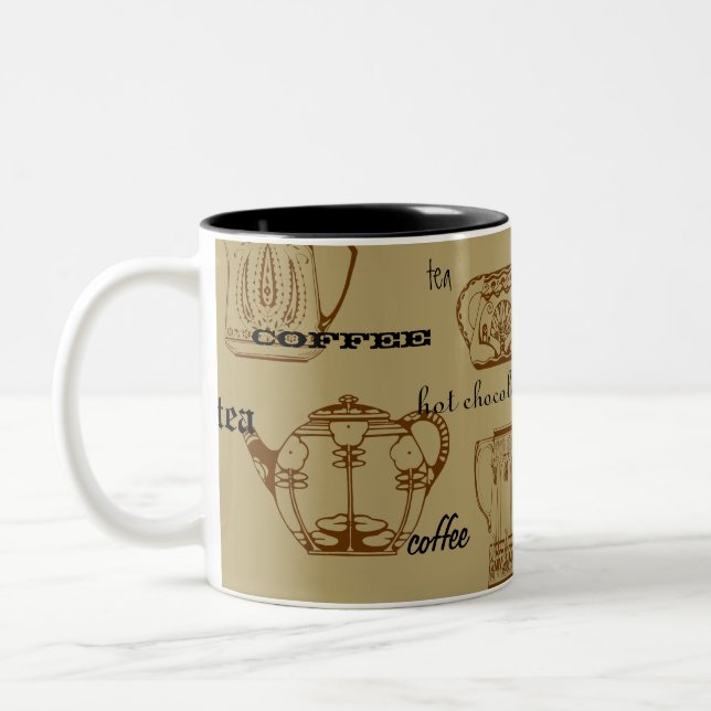 De Café Em Dois Tons Caneca Quente (Esquerda)