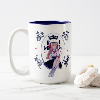 De Café Em Dois Tons Caneca real do chá do leite