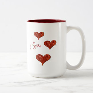 De Café Em Dois Tons Caneca Red Love
