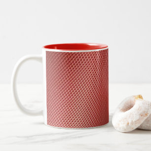 De Café Em Dois Tons caneca "Red Scales"