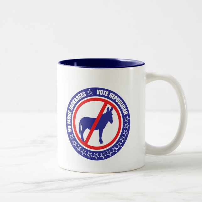 De Café Em Dois Tons caneca republicana votante (Direita)