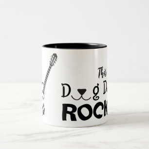 De Café Em Dois Tons Caneca Rockin' Dog Dad
