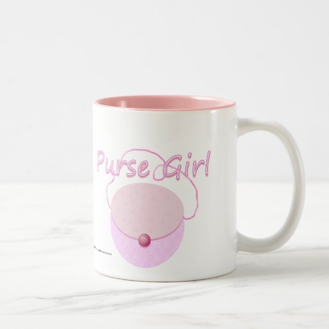 De Café Em Dois Tons Caneca Rosa (Direita)