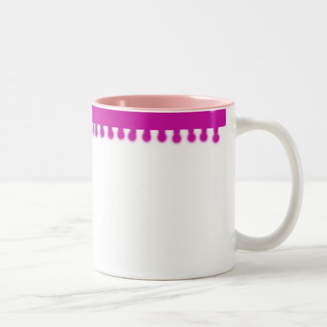 De Café Em Dois Tons Caneca Rosa Divertida (Direita)