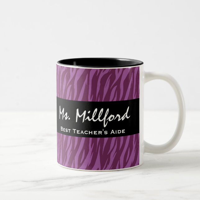 De Café Em Dois Tons Caneca roxa e preta do ASSISTENTE do melhor (Direita)
