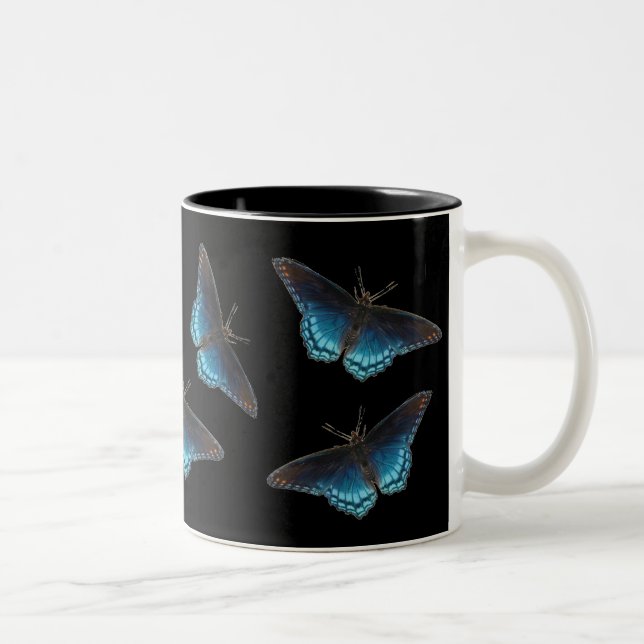 De Café Em Dois Tons caneca roxa Vermelho-manchada (Direita)