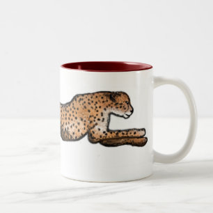 De Café Em Dois Tons Caneca Running da arte da chita