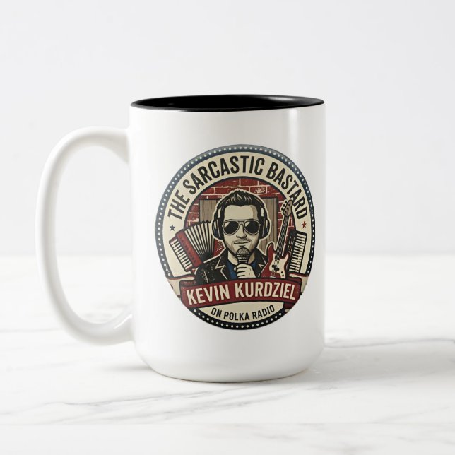 De Café Em Dois Tons Caneca Sarcastic Bastard (Esquerda)
