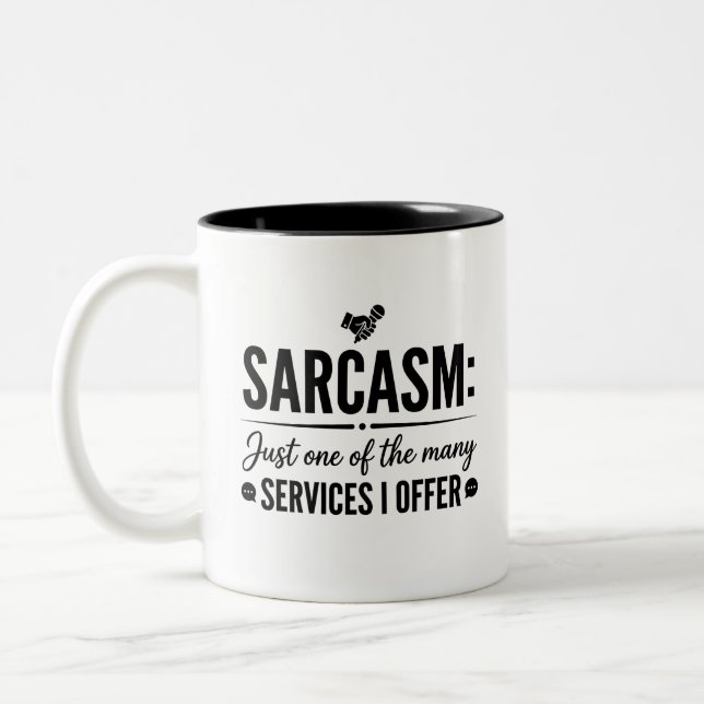 De Café Em Dois Tons Caneca Sarcástica (Esquerda)