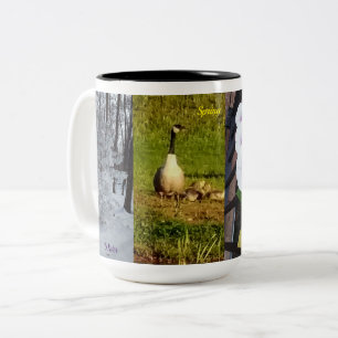 De Café Em Dois Tons Caneca sazonal