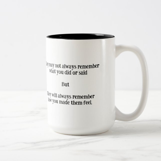 De Café Em Dois Tons Caneca "Sempre Lembre" (Direita)