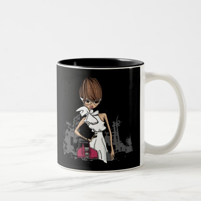 De Café Em Dois Tons Caneca Shopaholical (Direita)