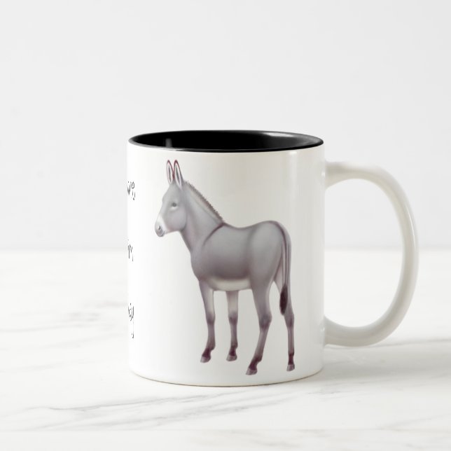 De Café Em Dois Tons Caneca siciliano diminuta do asno (Direita)