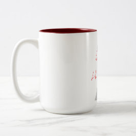 De Café Em Dois Tons Caneca Silhueta Casal Romântico - Eu sou dele 