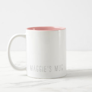 De Café Em Dois Tons Caneca simples e limpa com nome