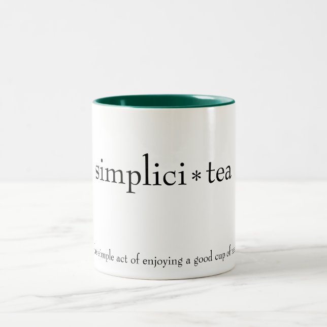 De Café Em Dois Tons caneca "simplici-tea" (Centro)