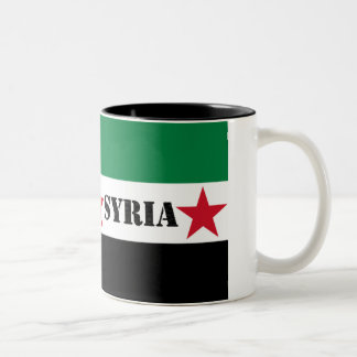 De Café Em Dois Tons Caneca síria da revolução
