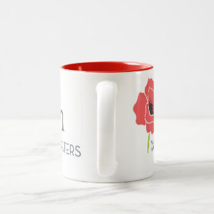 De Café Em Dois Tons Caneca Sobre-feita sob medida flor