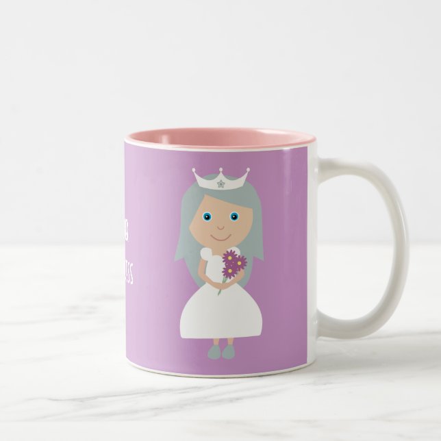 De Café Em Dois Tons Caneca sóbrio bonito da princesa (Direita)