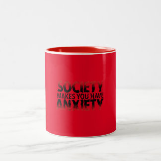 De Café Em Dois Tons Caneca Sociedade Faz Você Ter Ansiedade