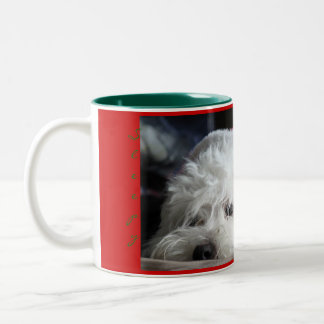 De Café Em Dois Tons Caneca sonolento do papai noel