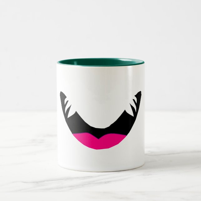 De Café Em Dois Tons Caneca Sorriso Monstro (Centro)